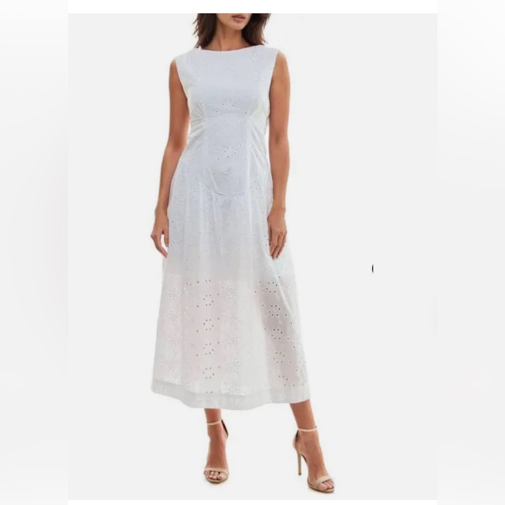 NWT Socialite White Eyelet Midi Dress